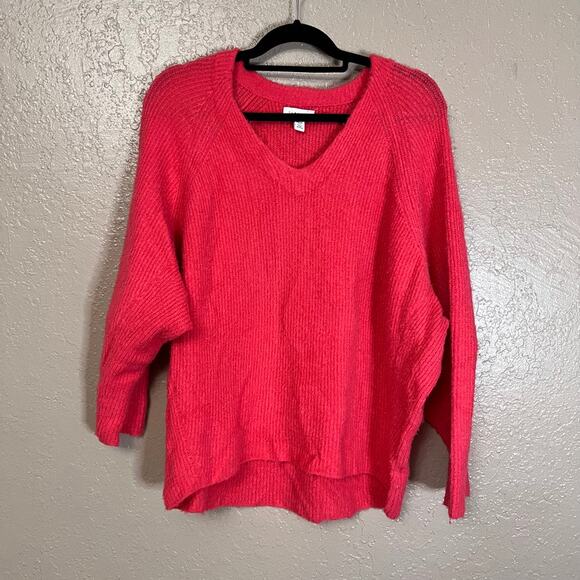 Topshop Sweaters - Topshop hot pink fuzzy oversized sweater size 8